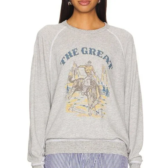 THE GREAT. College Sweatshirt With Rodeo Graphic Medium - Picture 2 of 10